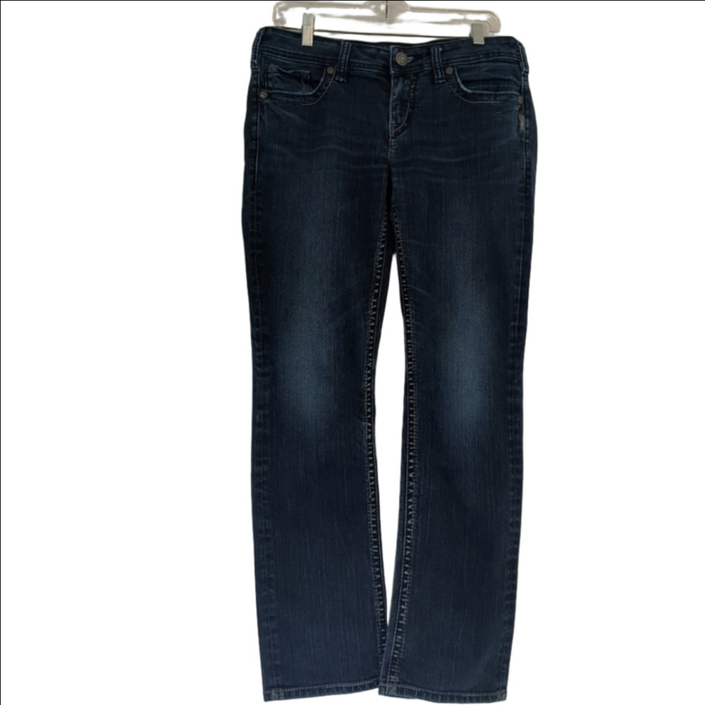 Silver Jeans Women's 32x30 Aiko Baby Boot Denim Casual Dark